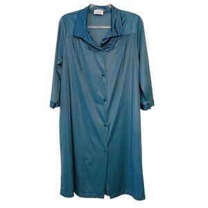 Vanity Fair | Vintage Blue/Green Coloratura Nightgown (Size Medium)